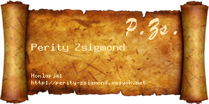 Perity Zsigmond névjegykártya