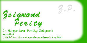 zsigmond perity business card